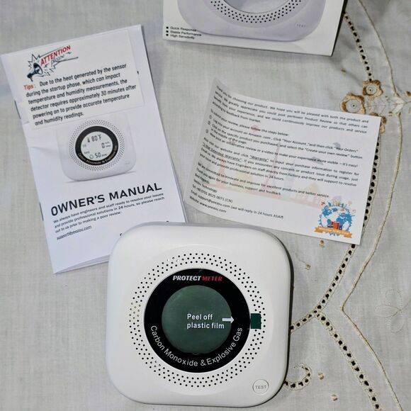 ProtectMeter 4-in-1 Carbon Monoxide Detector Natural Gas Propane Methane Plug-In - Picture 3 of 5